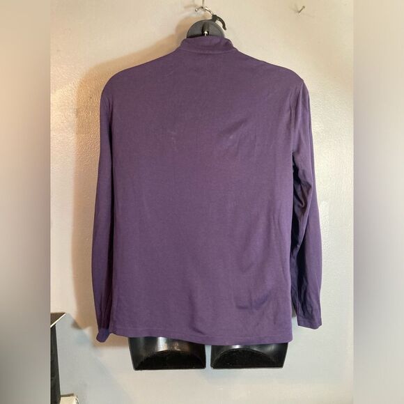 Michael Kors purple half zip mens top - Picture 3 of 4